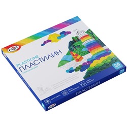 Пластилин Гамма "Классический", 24 цвета, 480г, со стеком, картон. упаковка