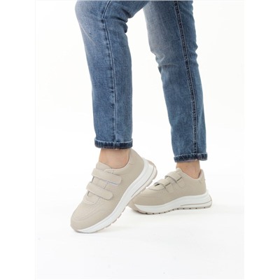 03-YH516-2 DK. BEIGE Кроссовки женские (натуральная кожа)