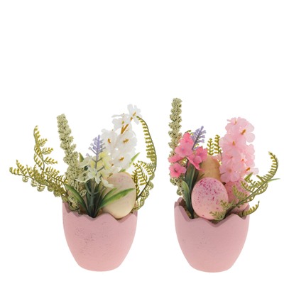 Цветочная композиция "Пасхальная", L8,5 W8,5 H17 см, 2в.