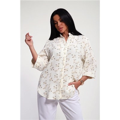 Женская рубашка 32745 / бежевый