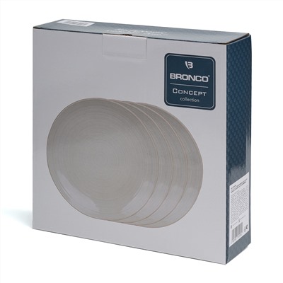 НАБОР ТАРЕЛОК ЗАКУСОЧНЫХ BRONCO "CONCEPT" 4 ШТ. 22 СМ БЕЖЕВЫЙ