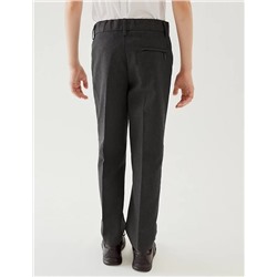Boys' Regular Leg Slim Fit School Trousers (2-18 Yrs)