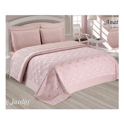 Комплект Постельного Белья с Покрывалом 240x260 см ЕВРО 2 сп.Pike Set Le Jardin D'OR