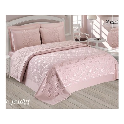 Комплект Постельного Белья с Покрывалом 240x260 см ЕВРО 2 сп.Pike Set Le Jardin D'OR