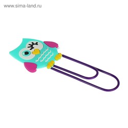 Закладка-скрепка большая «Сова», 11 см, МИКС