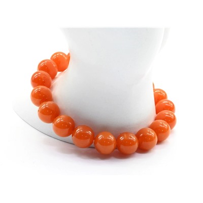 Браслет из янтаря шарик 10мм карамельный