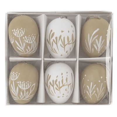 GAEM Набор из 6-ти изделий декоративных подвесных "Яйцо" (3,5*5,5), L15 W13 H5 см