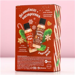 Подарочный набор новогодний женский «Тепла и Уюта»: гель для душа и пена для ванны, 2×100 мл, Чистое счастье