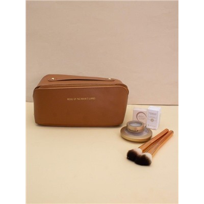 Сумка - органайзер из экокожи "Rose of no man's land" brown, 22*11*11 см