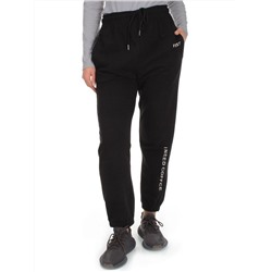 J-02 BLACK Брюки спортивные женские (85% хлопок, 15% полиэстер)