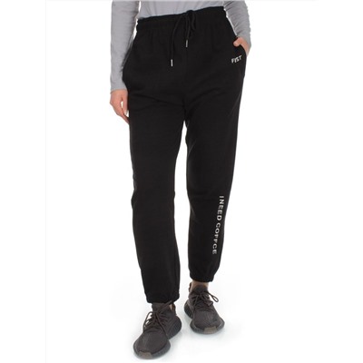 J-02 BLACK Брюки спортивные женские (85% хлопок, 15% полиэстер)