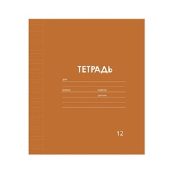 Тетрадь 12 листов в узкую линию Calligrata «Однотонная Классика. Эконом», серые листы, МИКС