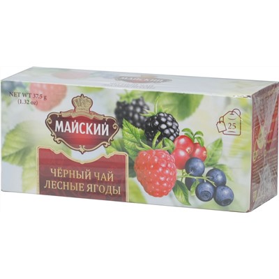 Майский. Черный (лесные ягоды) карт.упаковка, 25 пак.