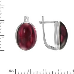 Серьги 'Скай' с гессонитовым гранатом, родий ИВСК31113Х18ГРГR6