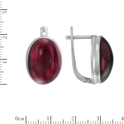 Серьги 'Скай' с гессонитовым гранатом, родий ИВСК31113Х18ГРГR6