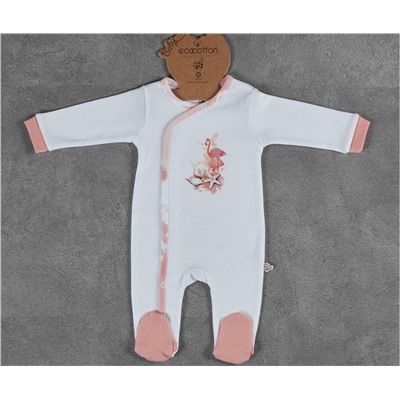 Комбинезон 0-3 месяцев для Младенцев Rosa Somon 0-3 Ay Tulum - EcoCotton
