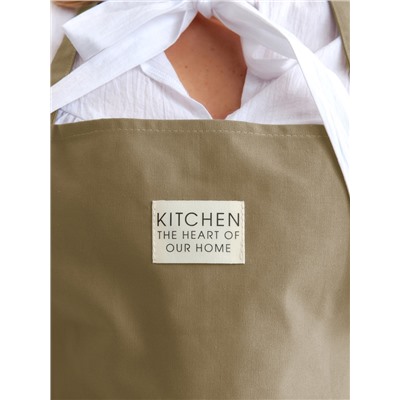 Фартук Этель Kitchen 60х70 см, цвет зелёный, 100% хлопок, саржа 220 г/м2