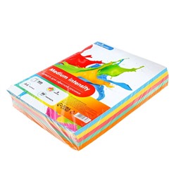 Бумага цветная А4, Calligrata, 500 листов, умеренный интенсив, 5 цветов, 80г/м², МИКС