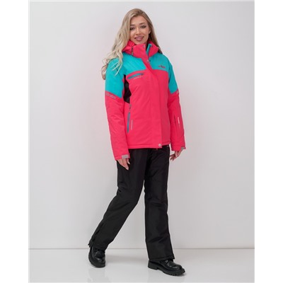 Горнолыжный костюм женский зимний УЦЕНКА малинового цвета 02810M