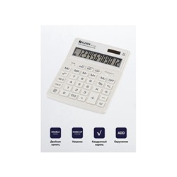 Калькулятор настольный Eleven SDC-444X-WH, 12 разрядов, двойное питание, 155×204×33 мм, белый