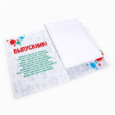 Папка с двумя файлами, А4 на выпускной «Диплом выпускника»