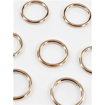 Кольца для сумок, d=20 мм, толщина - 3 мм, 10 шт., цвет золотой