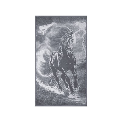 Полотенце махровое 6с103.412ж1 Огненная лошадь(графит5) 50х90см