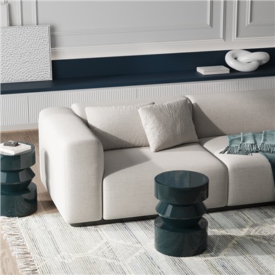 Столик кофейный Ingvild, Ø35,5 см, темно-бирюзовый