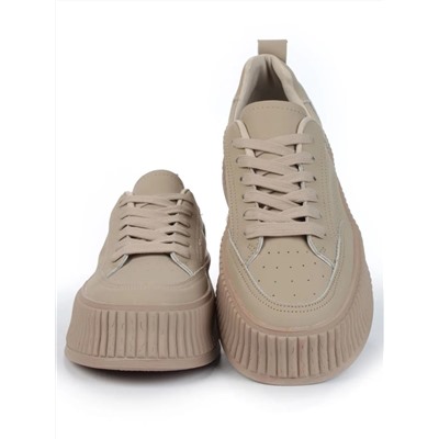 05-P8201-2 DK. BEIGE Кроссовки женские (натуральная кожа)