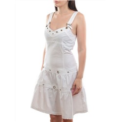 XA-68026 WHITE Сарафан женский (97% хлопок, 3% эластан)
