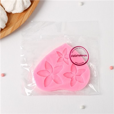 Молд Доляна «Плюмерия», силикон, 9×8×0.8 см, розовый
