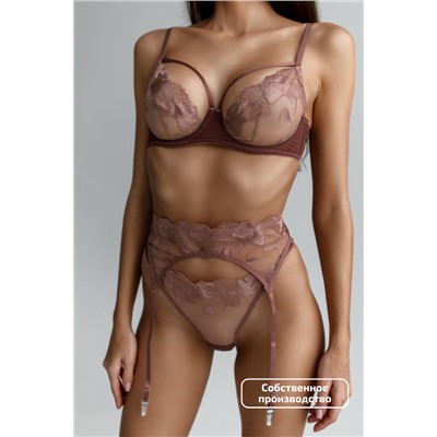 1366 КОРИЧНЕВЫЙ КОМПЛЕКТ БЕЛЬЯ01119151778