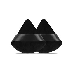 Kristaller Набор спонжей-пуховок в пластиковом контейнере для сухих и кремовых текстур, черный, 6 шт.