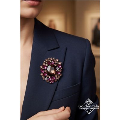 Брошь-кулон крупная с кристаллами БР4 модель БРО/15