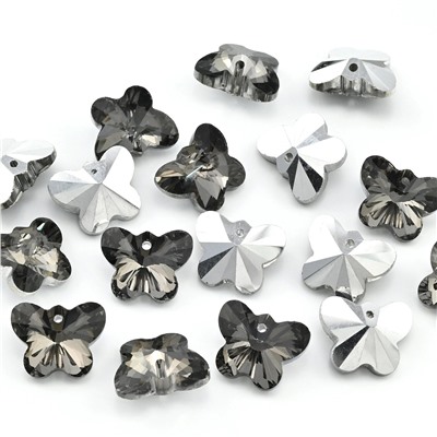 Бусина акриловая Бабочка 15*12мм цв.черный