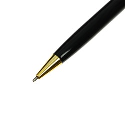 Ручка подарочная шариковая Calligrata, в пластиковом футляре, поворотная, корпус чёрный с золотым Х