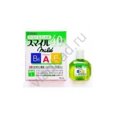 Lion Smile 40 EX Mild, Японские Витаминизированные капли для глаз11