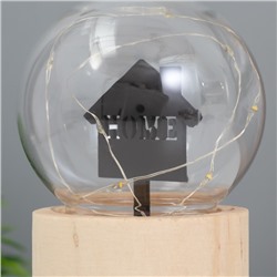 Фигурка светящаяся RISALUX «Дом», LED-ночник, 3×AG10, шар-8 см, 6.5×6.5×11.5 см