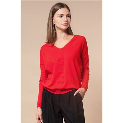 Джемпер тонкой вязки с декоративным орнаментом