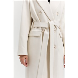 Пальто женское демисезонное 26326 (молочный/рубчик)