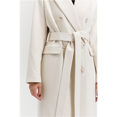 Пальто женское демисезонное 26326 (молочный/рубчик)