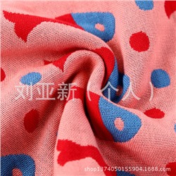 Zhiyang towel color knitted jacquard three-layer gauze small fish face towel adult face towel wholesale skin-friendly and soft hair