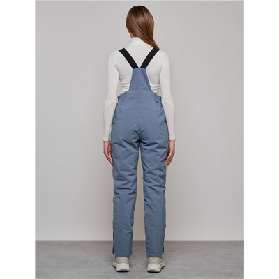 Полукомбинезон утепленный женский зимний горнолыжный серого цвета 1333Sr