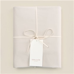 Простыня на резинке 300ТС SL Home Percale 140×200+30 см, молочный, 100% хлопок
