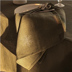 Набор сервировочных салфеток с вышивкой SL HOME New Year 40х40см-2 шт., лен 100%, 265 гр/м2