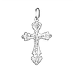 крест из серебра штампованный белый