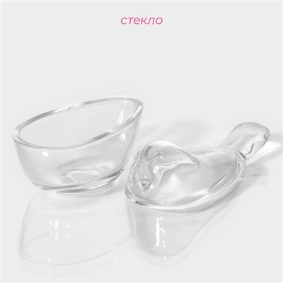 Ёмкость для варенья и мёда Доляна «Синичка», 80 мл, 12×7×5.5 см, стекло, прозрачная