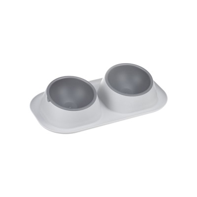 Миска для животных Дубль Мини  0,2 л , Soft-touch, смоки