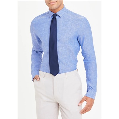 Taylor & Wright Long Sleeve Slim Fit Linen Shirt