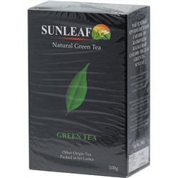 SUNLEAF. Green Tea (крупный лист) 100 гр. карт.пачка